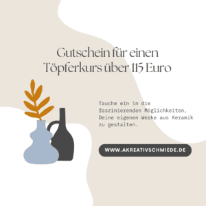 Gutschein Töpferkurs – Modellieren & Aufbautechnik (3 Termine)