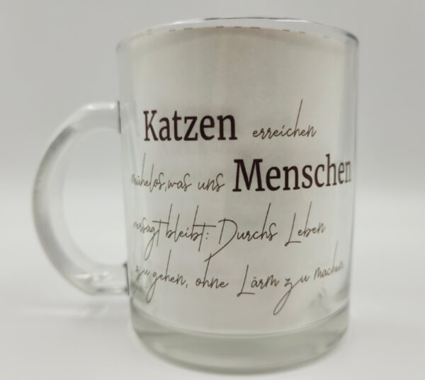 Glastasse mit Katzenmotiv – durchsichtig, verspielt & schnurrig schön – Bild 2