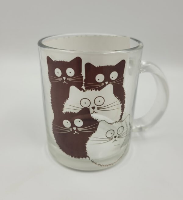 Glastasse mit Katzenmotiv – beidseitig bedruckt