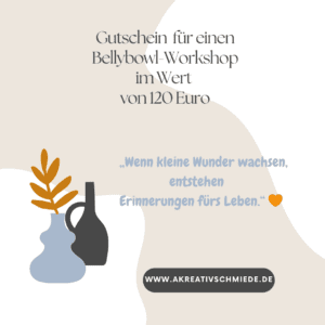 Gutschein für den Bellybowl-Workshop – ein kreatives Erlebnis für werdende Mamas.